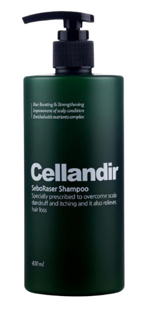 Cellandir SeboRaser Shampoo – herkän ja hilseilevän hiuspohjan shampoo 400 ml TILAUSTUOTE